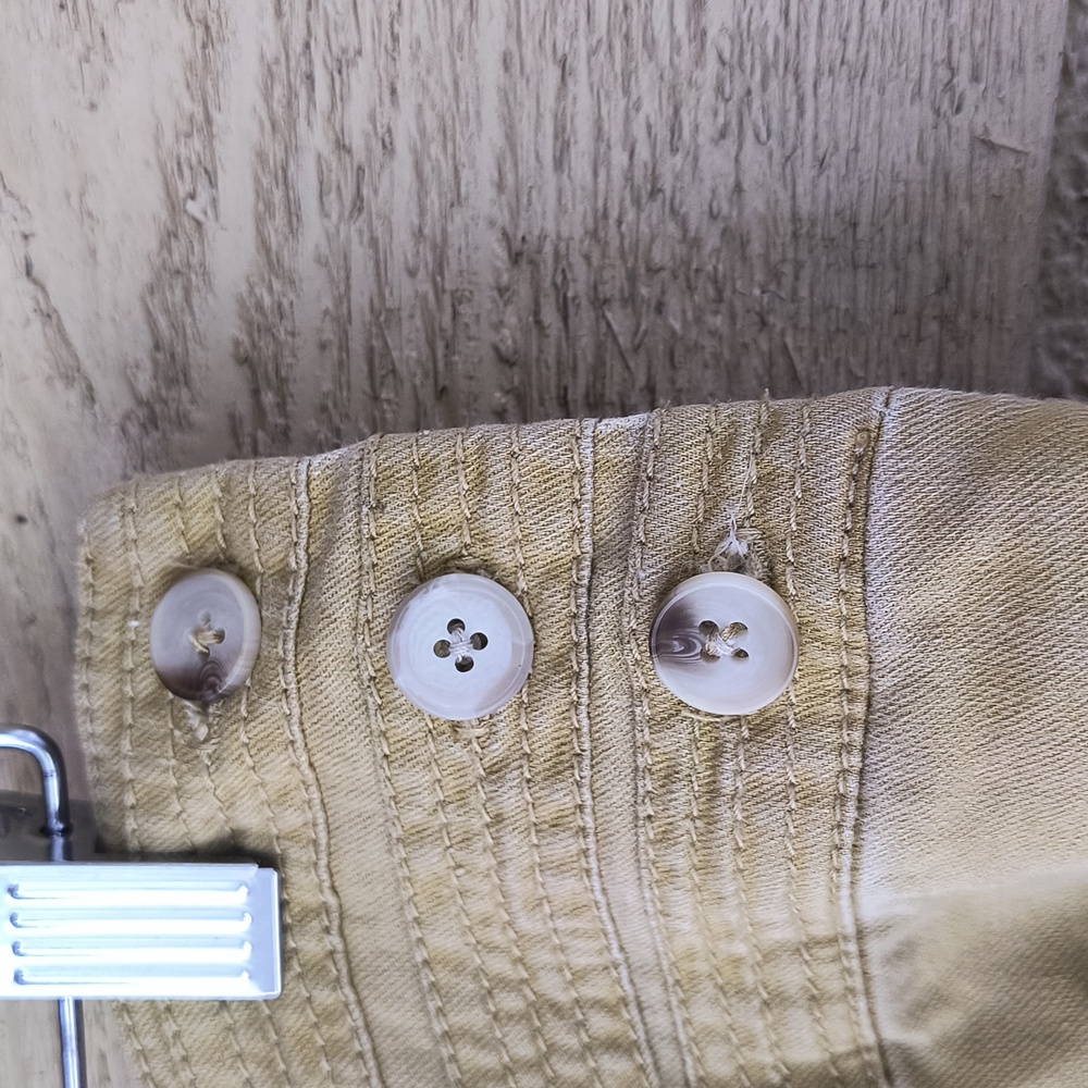 Anthropologie High Rise Boardwalk Shorts In Mustard - Picture 3 of 7
